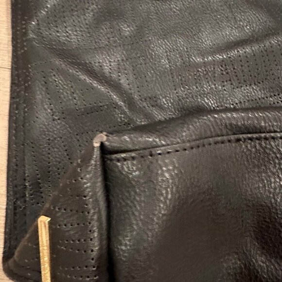 STEVE MADDEN LEATHER SHOULDER BAGE TOTE BLACK OS - Picture 8 of 10